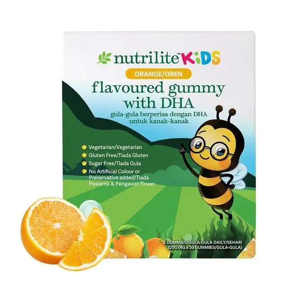 Nutrilite Kids Orange Flavoured Gummy With DHA – 4g X 30 Gummies  