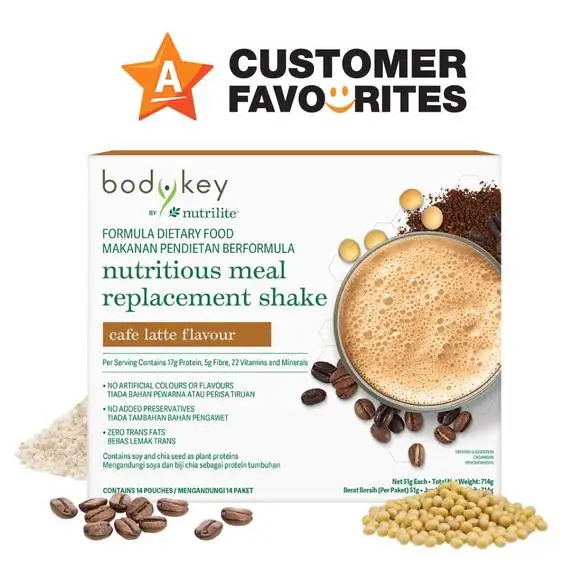 BodyKey by Nutrilite Meal Replacement Shake (Café Latte)  