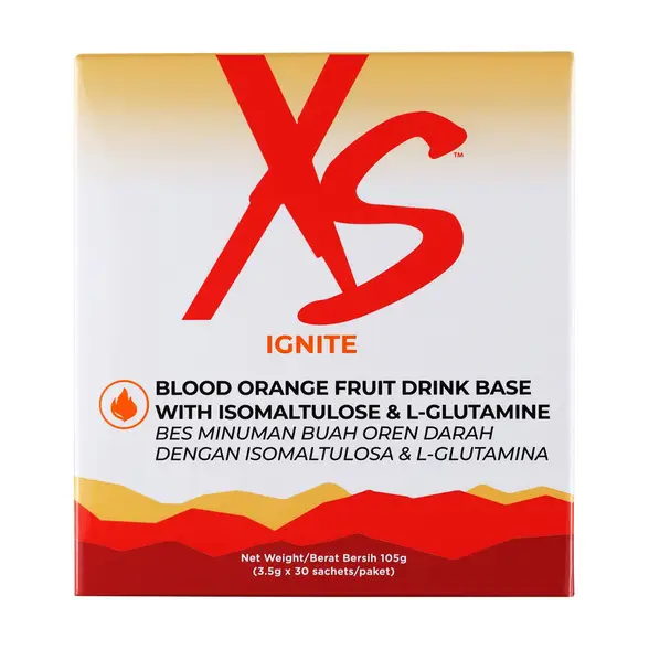 XS Ignite Blood Orange Fruit Drink Base With Isomaltulose & L-Glutamine  