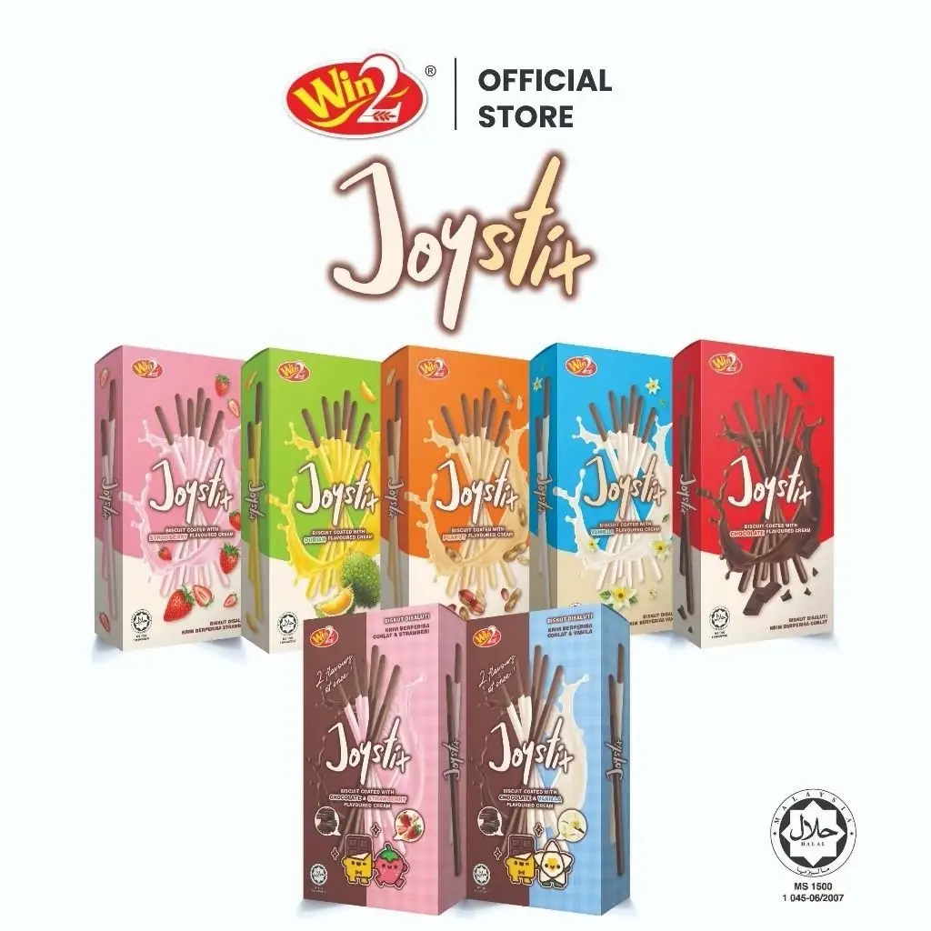 WIN WIN FOOD JOYSTIX Biscuit Coated With Cream BOX CHOCOLATE STICK Cookies Snacks 40g/15g