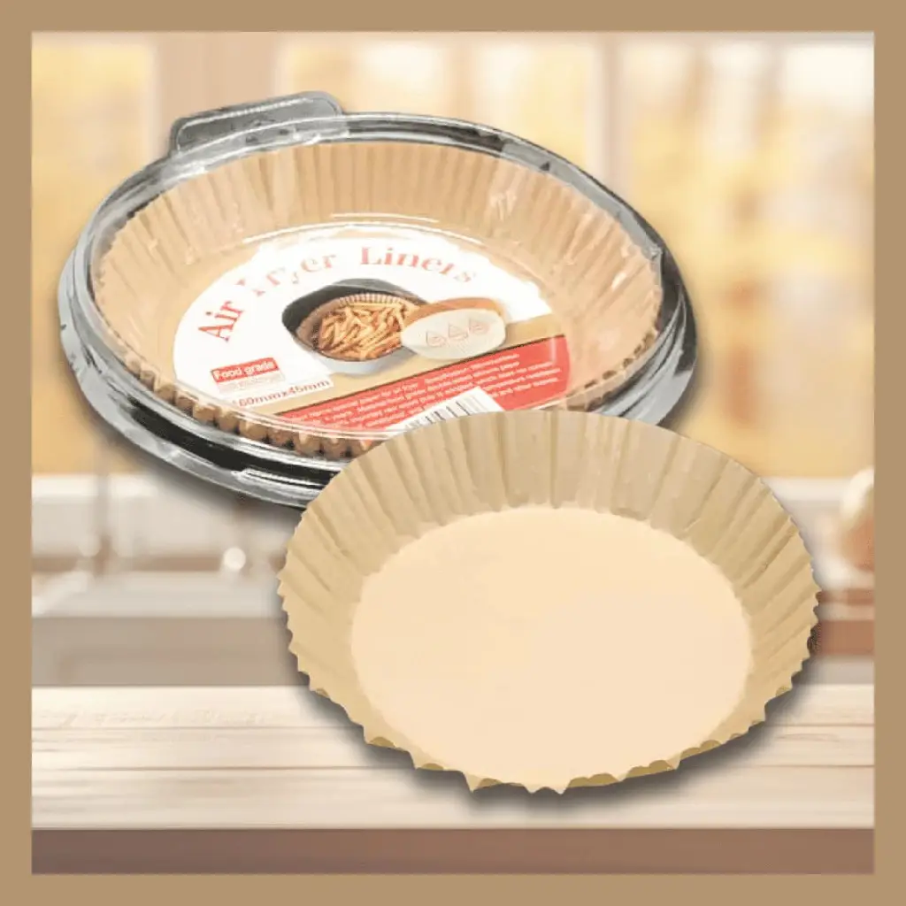 50pcs Non-Stick Air Fryer Disposable Round Paper Air Fryer Disposable Baking Papers Non-Stick Steamer Round