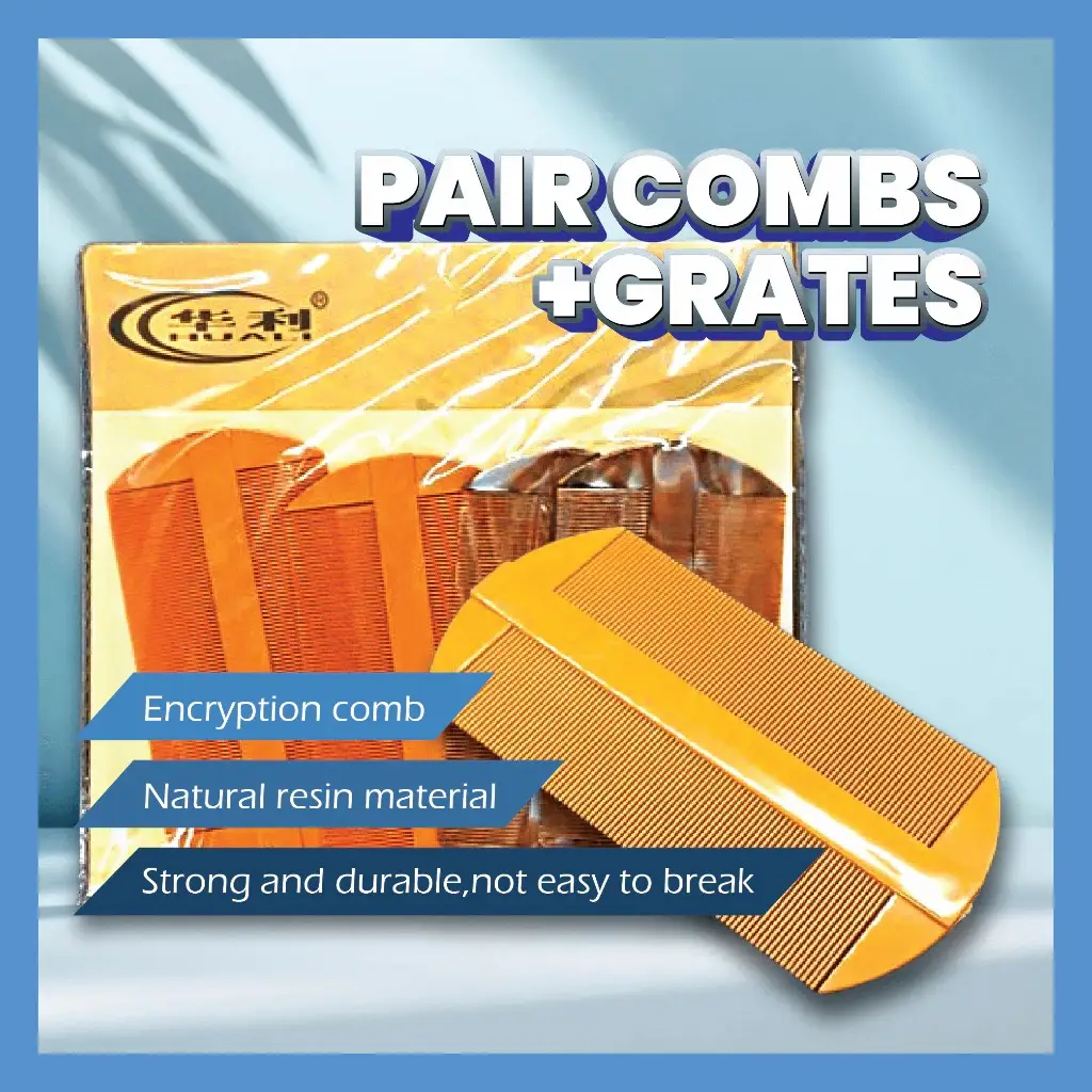 Beauty Double-Sided Comb (4Pcs) Nit Fine Tooth Head Lice Hair Combs Flea Plastic Fine Sikat Kutu Rambut 虱子梳
