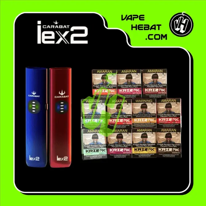 Cosed Pod Carabat lex2 Device and KRIZ FLX Flavor Pod