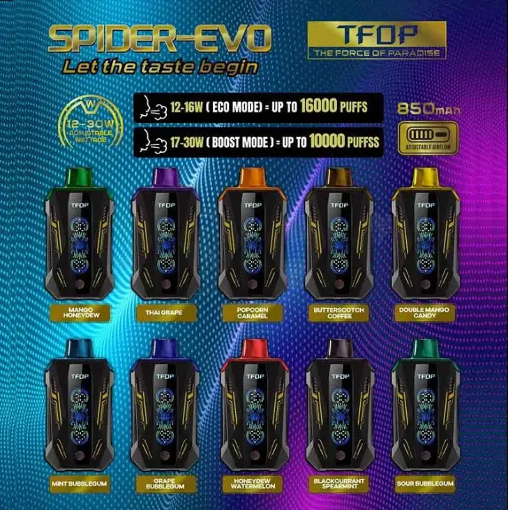 Disposable - TFOP Spider Evo 16000 PUFFS